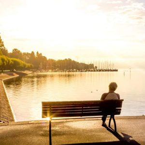 enspannen am wasser für stressabbau